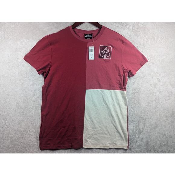 Avatar: The Last Airbender Fire Nation Dark Red Firebender T-Shirt S Color Block - Picture 1 of 8